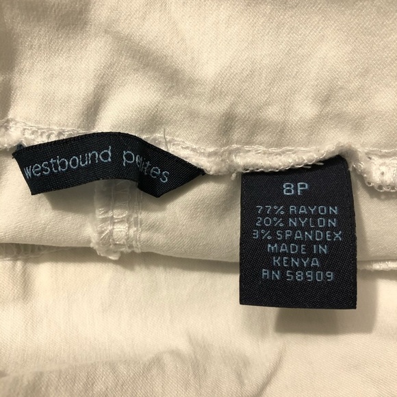 Westbound Petites white crop pants - Picture 3 of 5